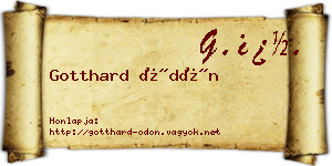 Gotthard Ödön névjegykártya